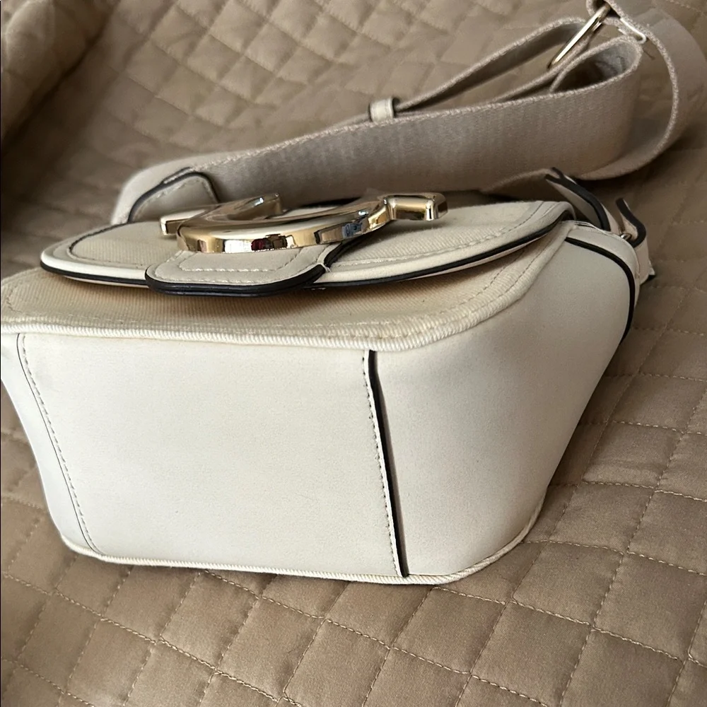 True Religion Cream Crossbody Bag with Gold Accent - Picture 3 of 6